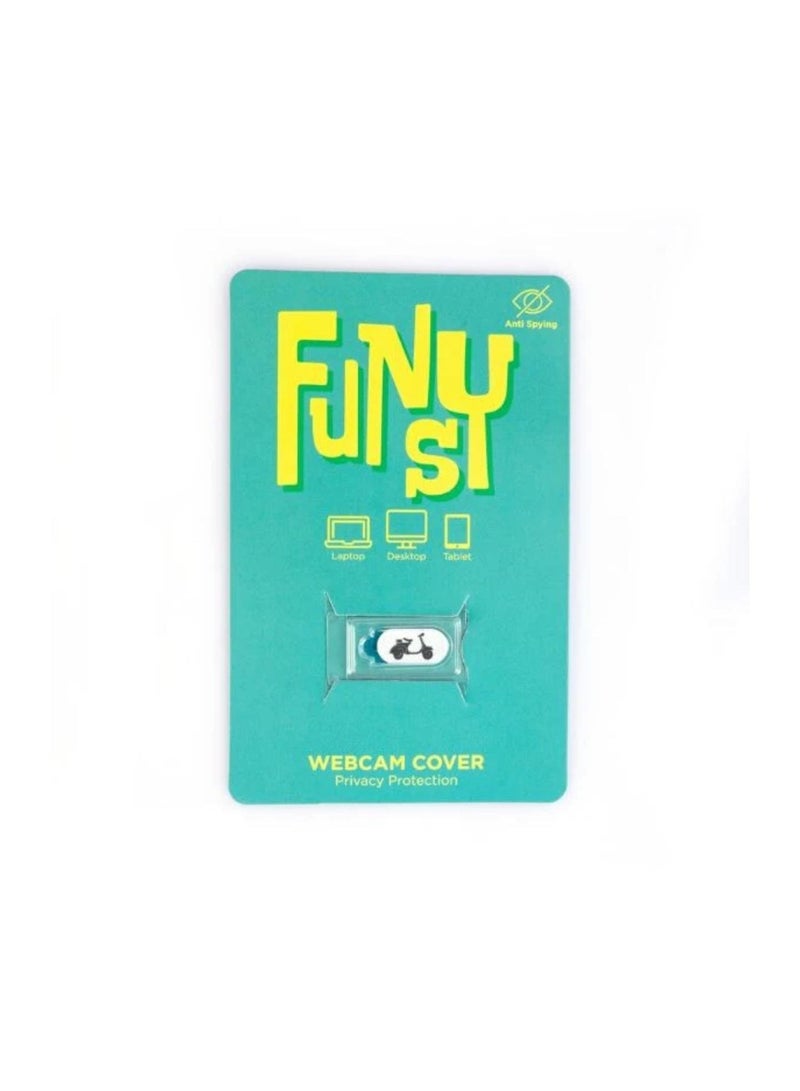 Funsy Laptop & Tablet Camera Cover | Scooter | Mini | White - Image 4